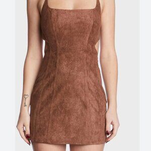 Lioness Diez Faux Suede Mini Dress